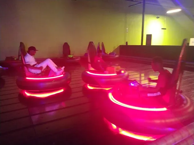 Indoor electric bumper cars at SacTag entertainment center
