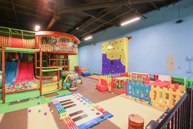 Indoor playground play area for kids at SacTag entertainment center.