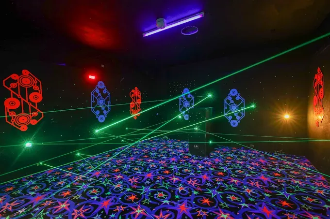 Laser maze challenge room at SacTag near Cameron Park CA