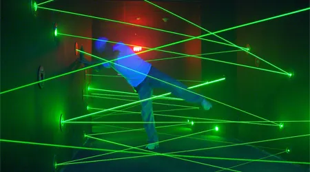 Laser maze challenge at SacTag entertainment center